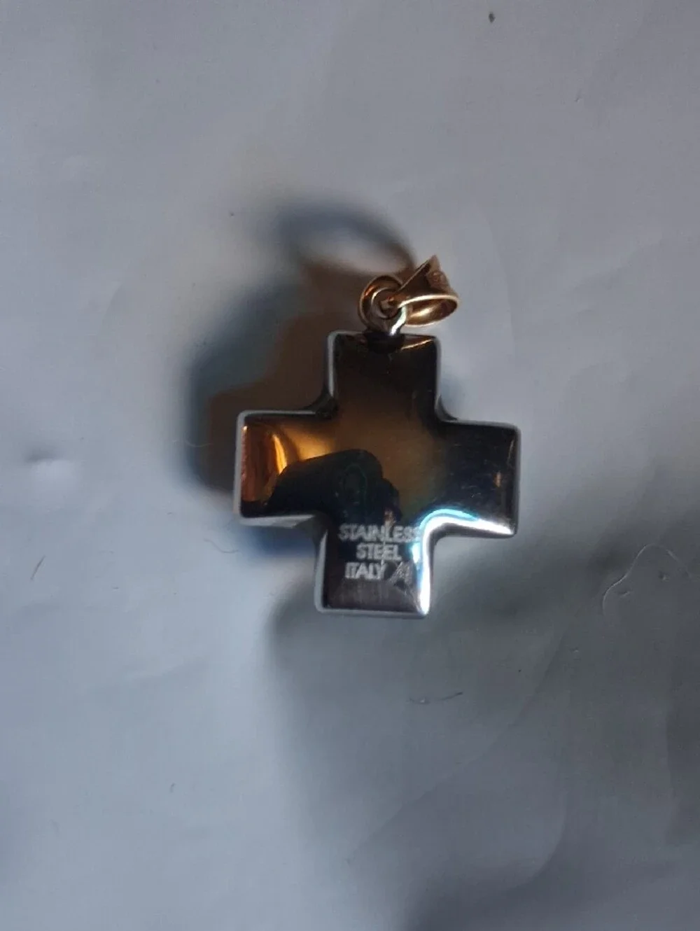Men's Cross Pendant Necklace - Black and Gold